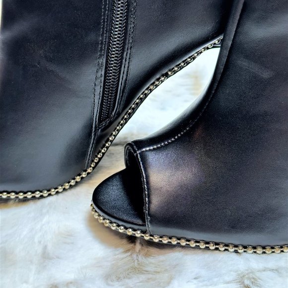 MACK J PeepToe Ankle Boots Sizes 8.5, 9, 10 - Picture 5 of 8